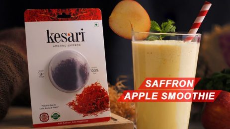 Saffron Apple smoothie! How to make Apple Smoothie Recipe at home.